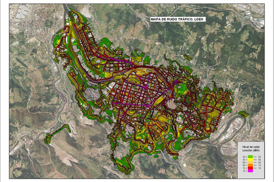 SoundPLAN - Mapa de ruido con ortofoto