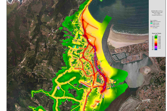 SoundPLAN - Mapa de ruido con ortofoto