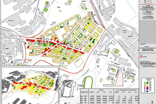 SoundPLAN - Mapas de fachadas y estadísticas acordes a la directiva de ruido ambiental